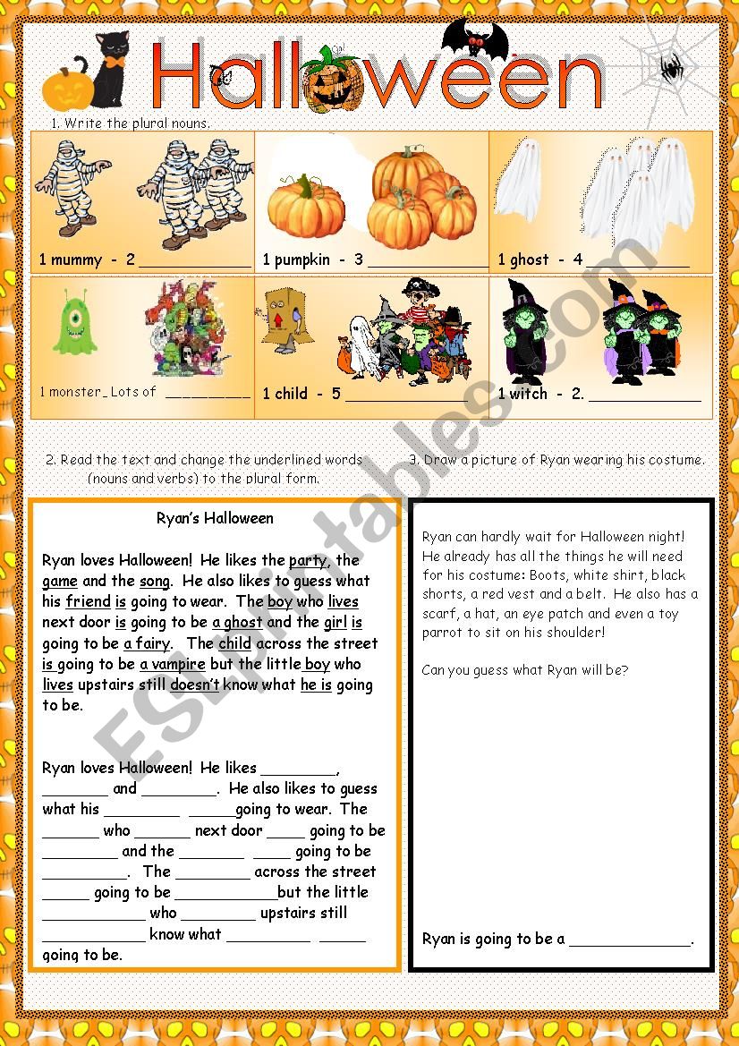 Halloween worksheet