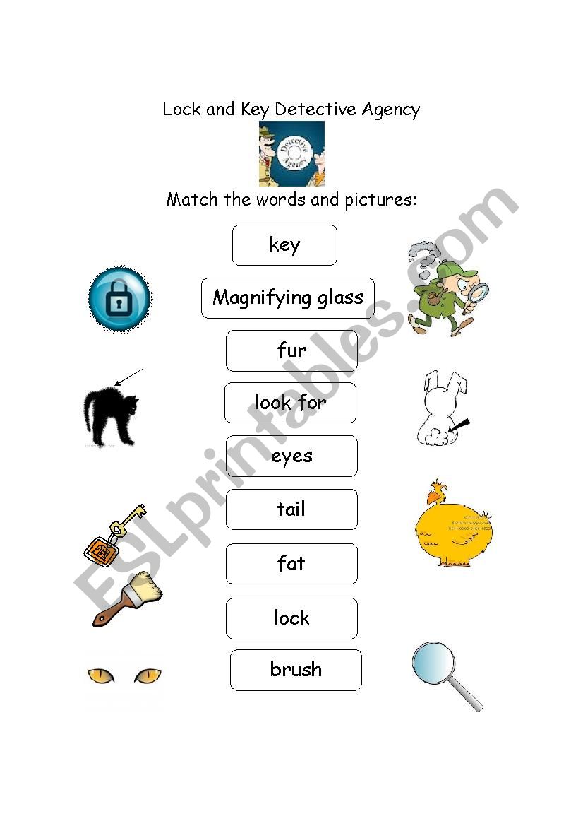 Lock and Key Detective Agency worksheet