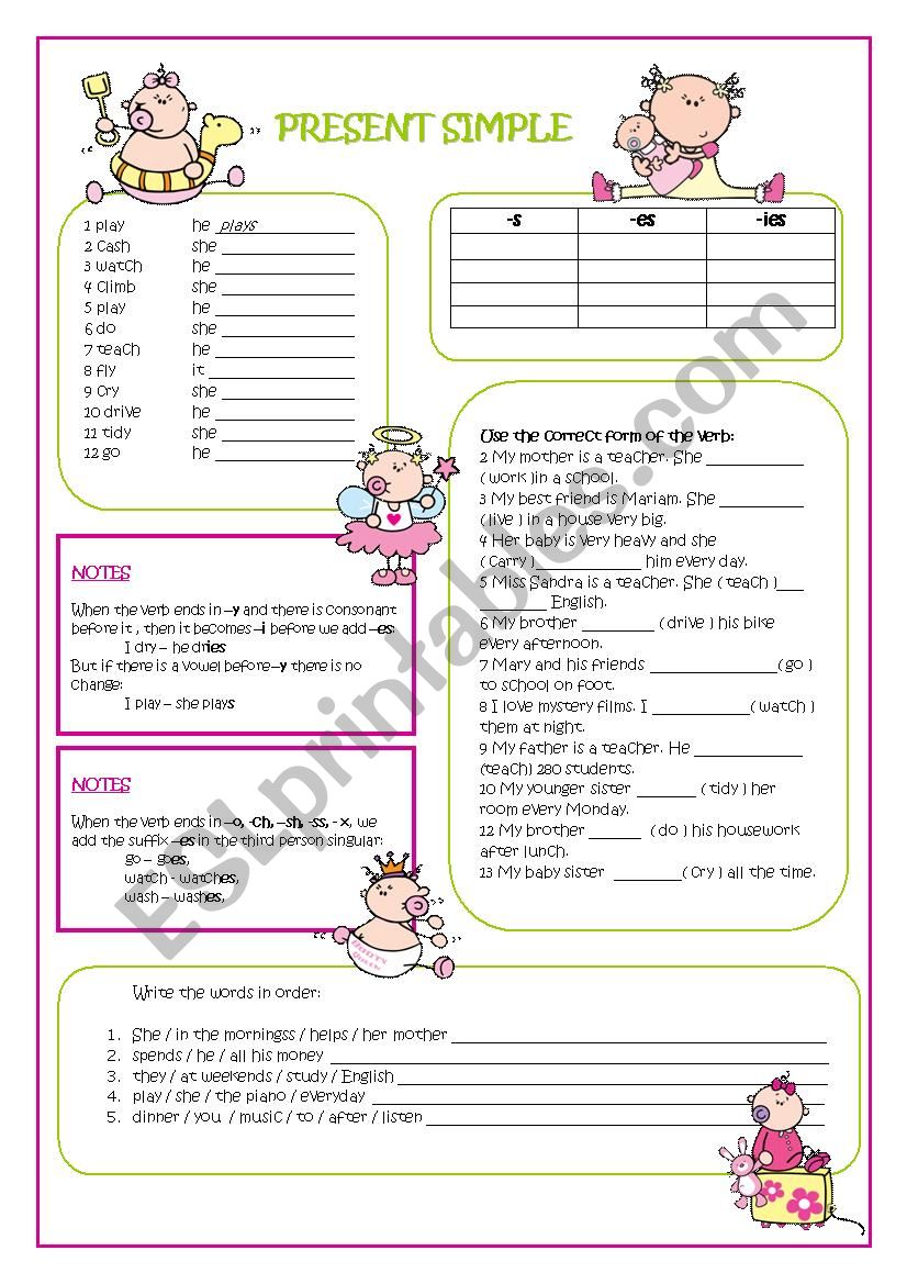 PRESENT SIMPLE worksheet