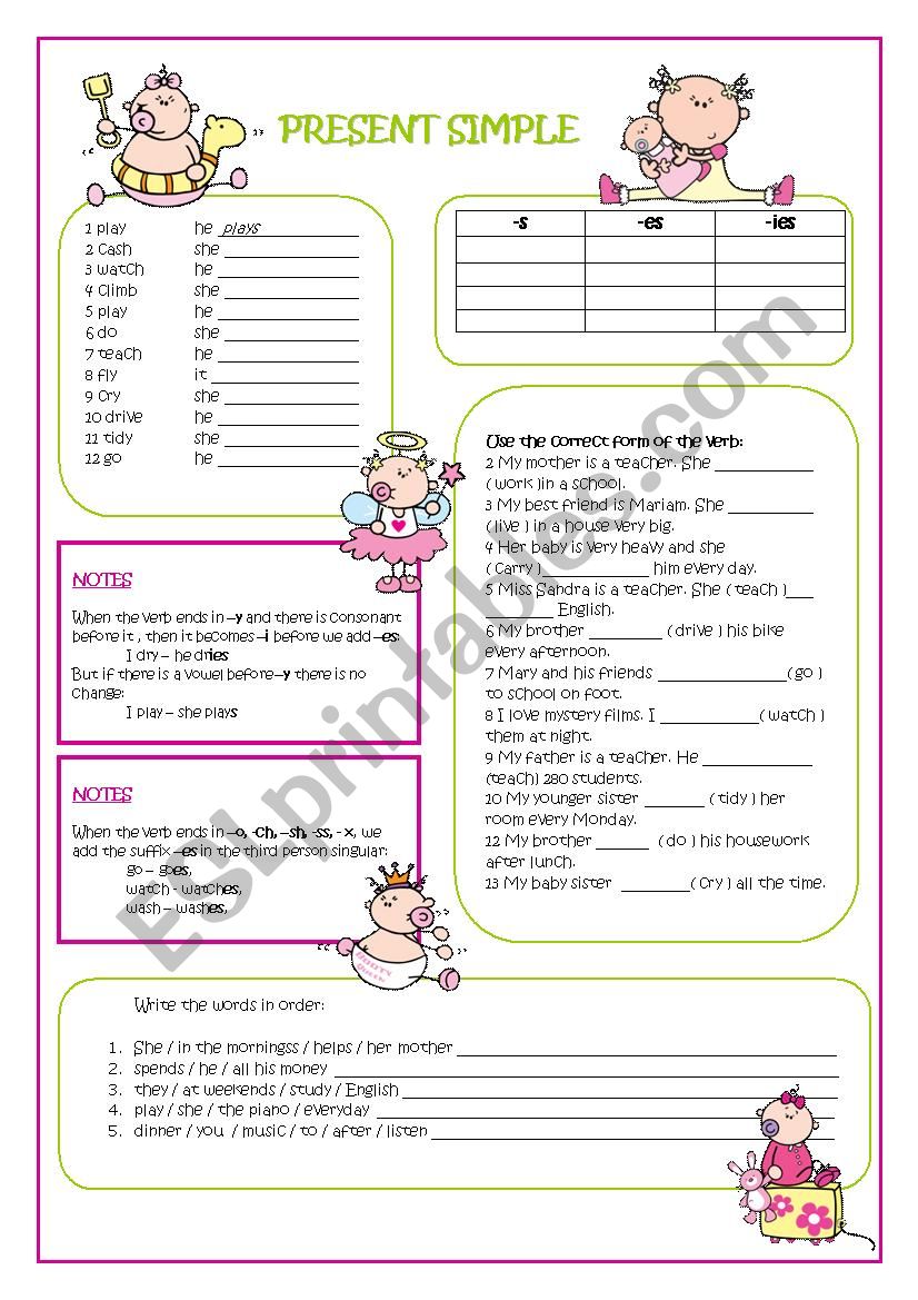 PRESENT SIMPLE worksheet