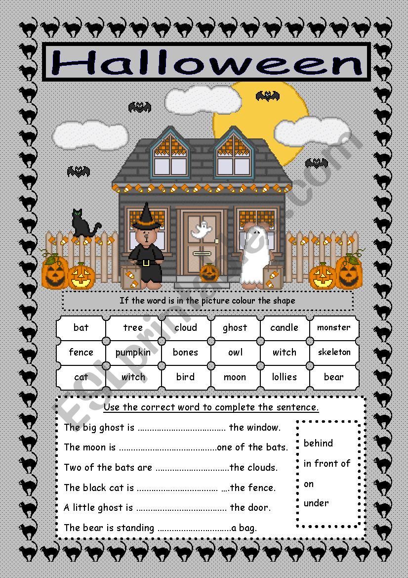 Halloween worksheet