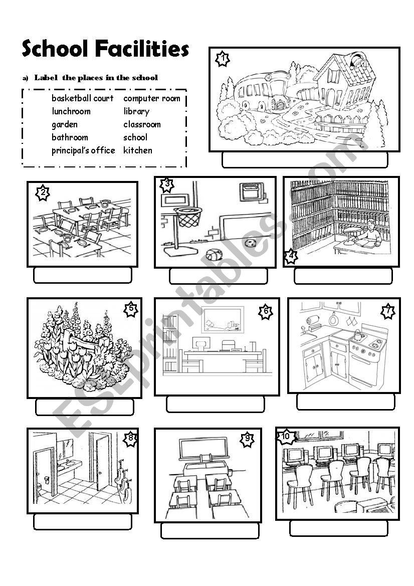 School Facilities worksheet