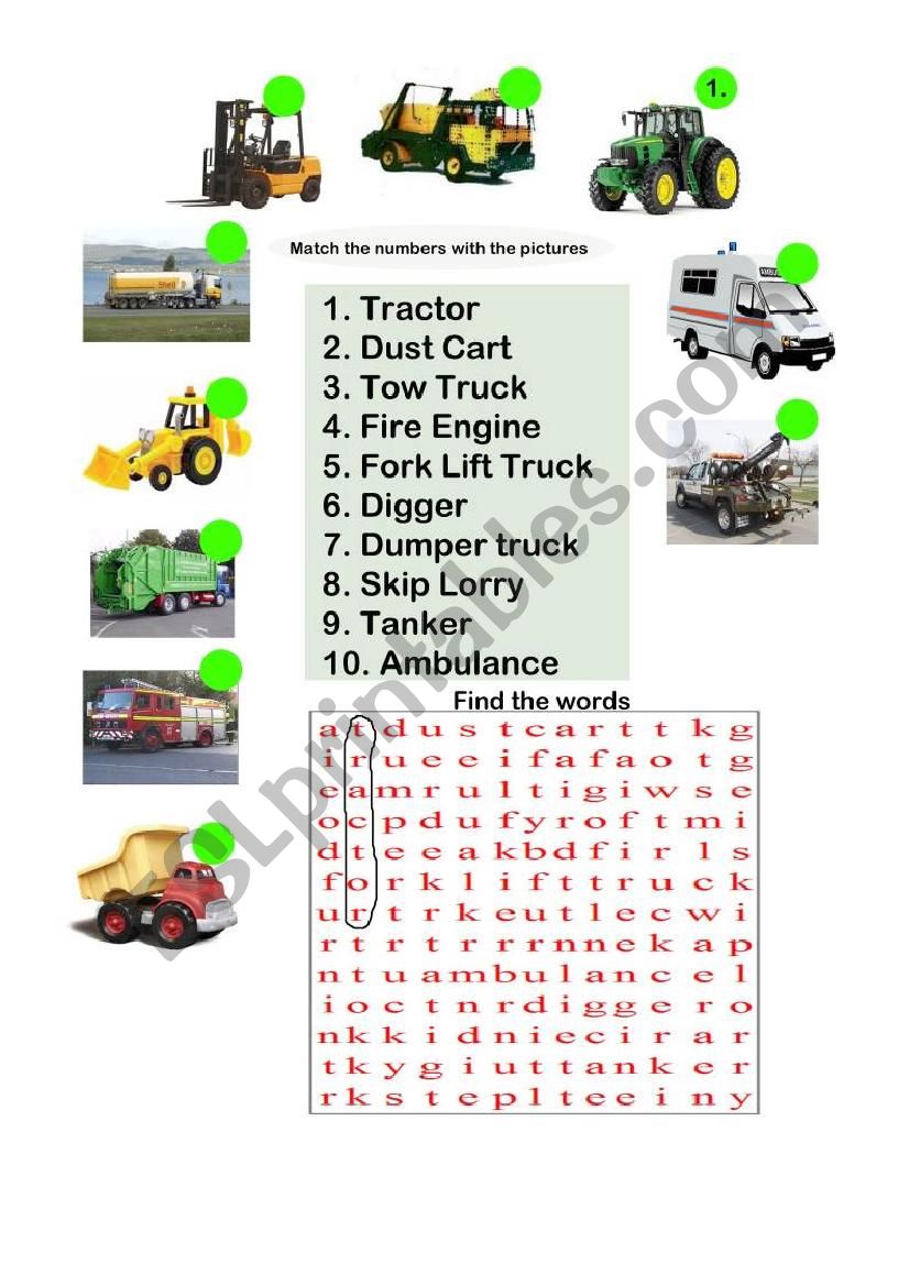 Transport worksheet