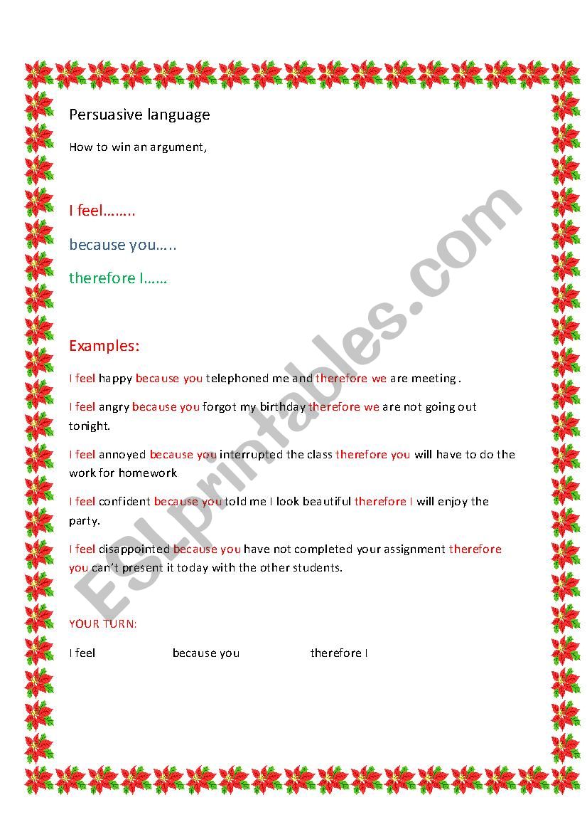 how to win an argument worksheet
