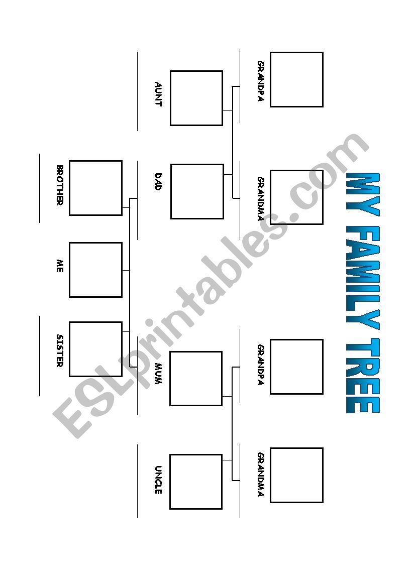 MY FAMILY  TREE worksheet