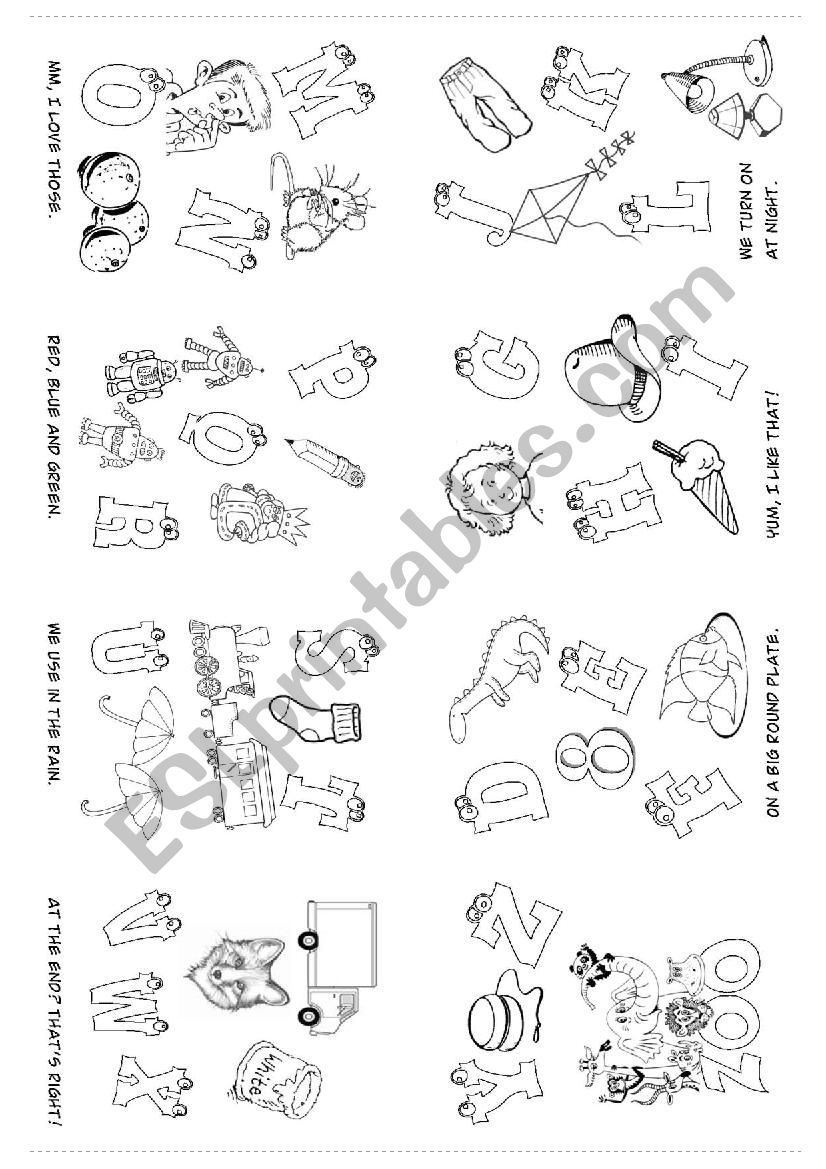 Alphabet minibook worksheet