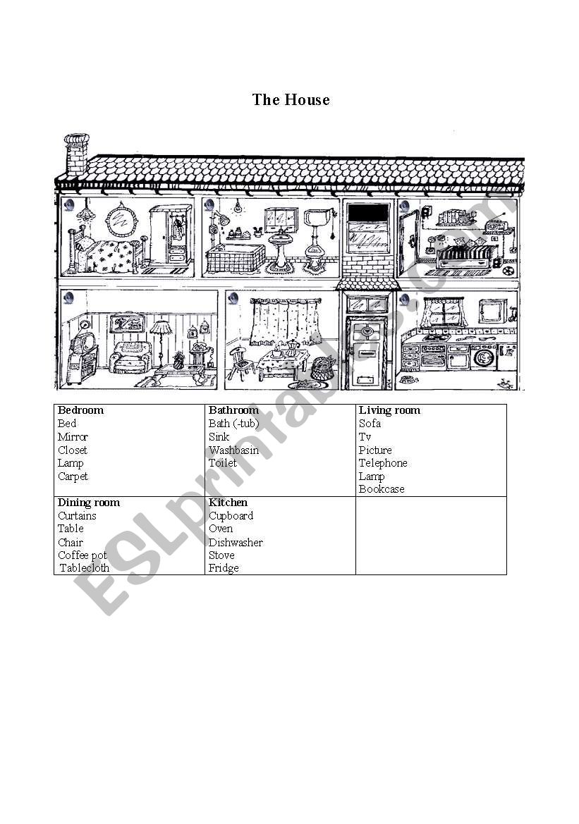 The House worksheet