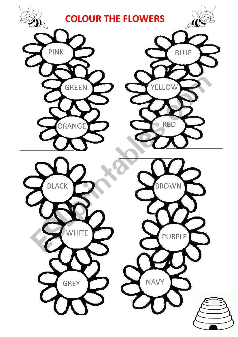 Beautiful flowers worksheet