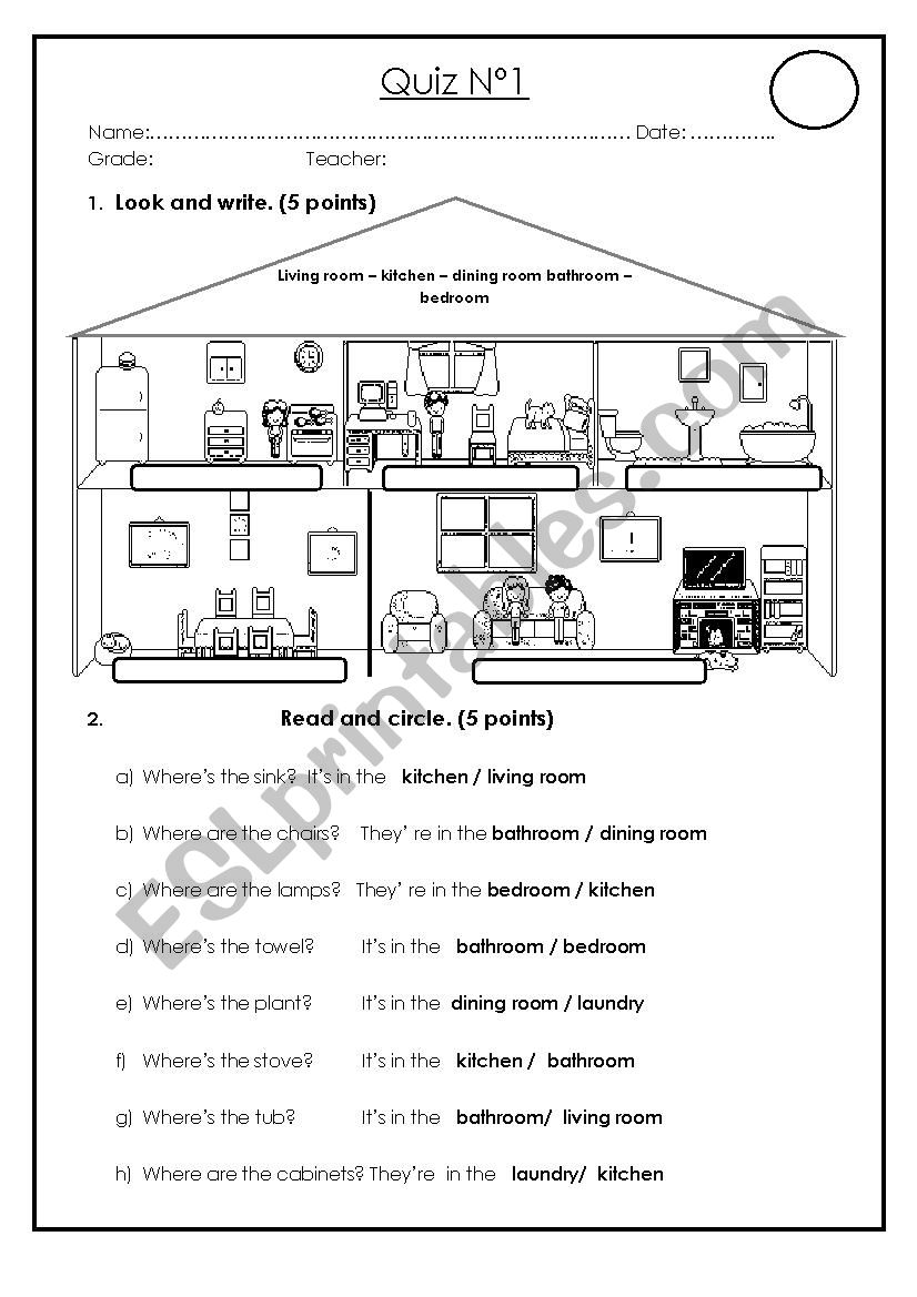 Quiz - ESL worksheet by leslie_melissa1981