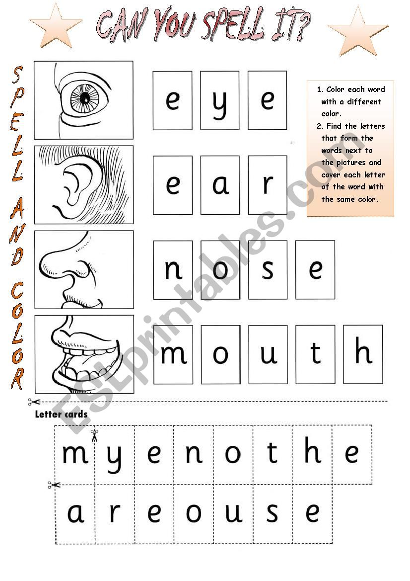 Can u spell it?  worksheet