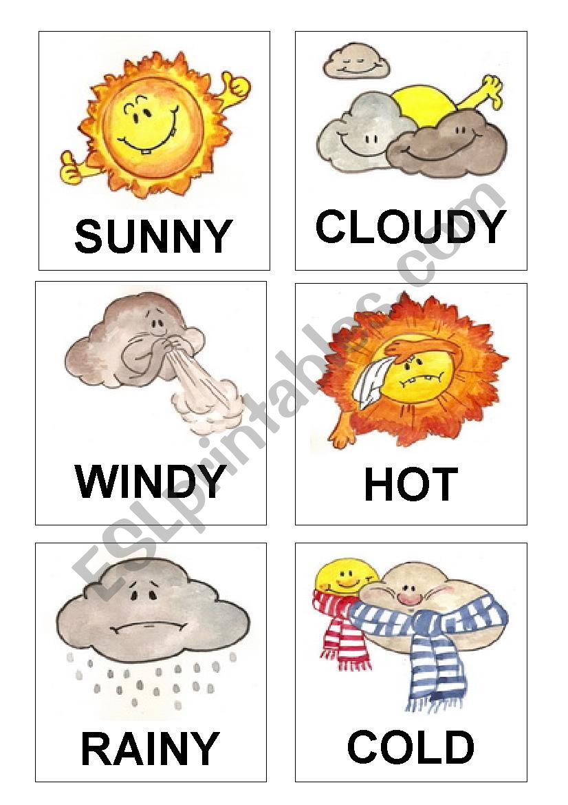 Weather Flashcrards worksheet