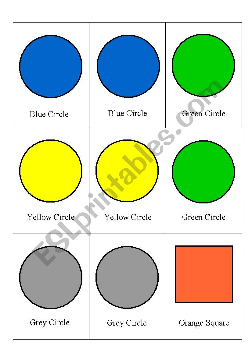 Shapes Flashcards worksheet