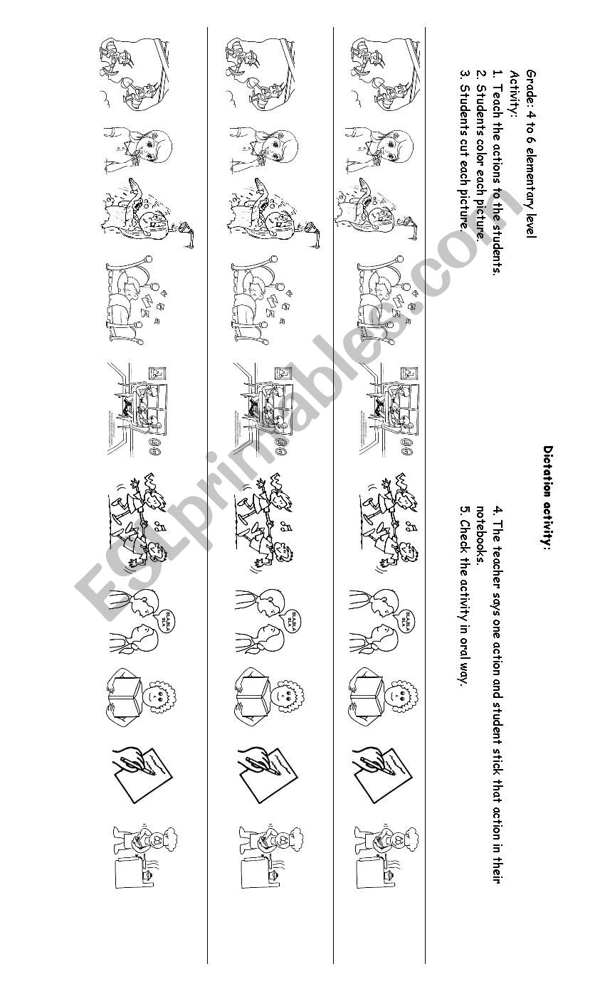 Dictation Activity worksheet