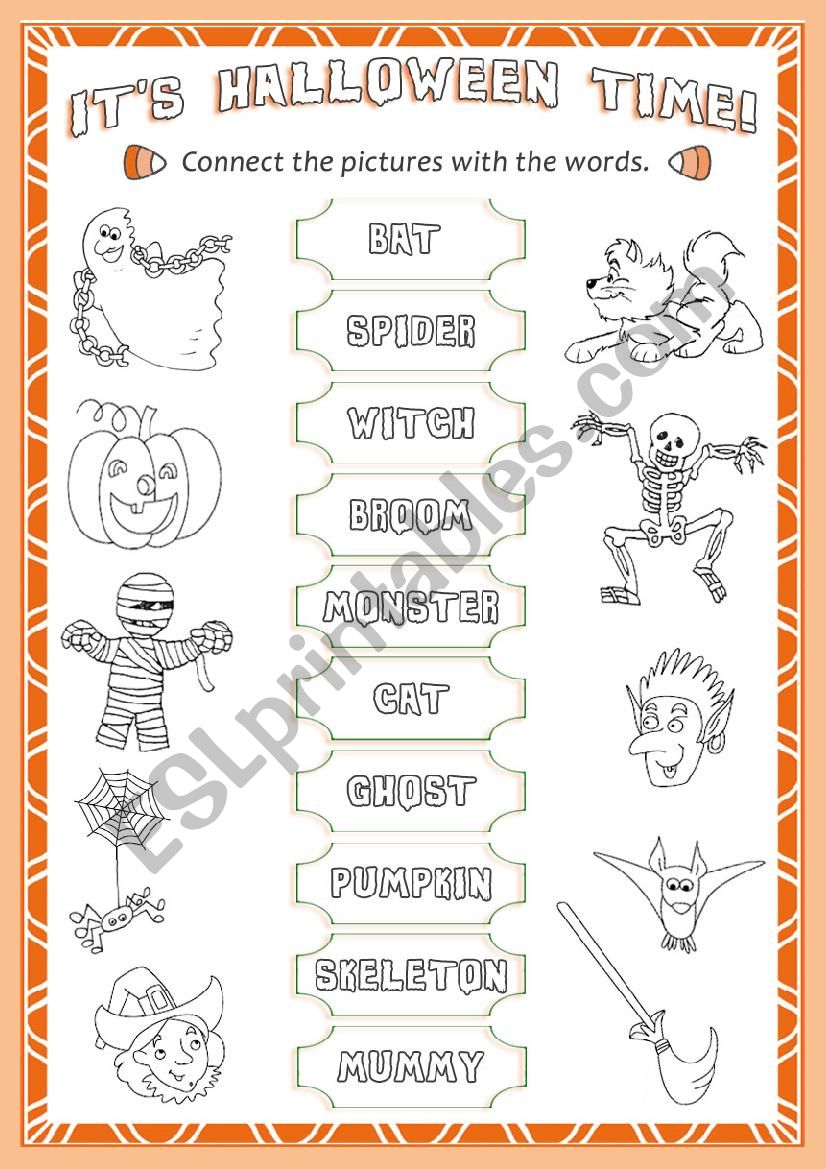 Halloween * vocabulary * worksheet