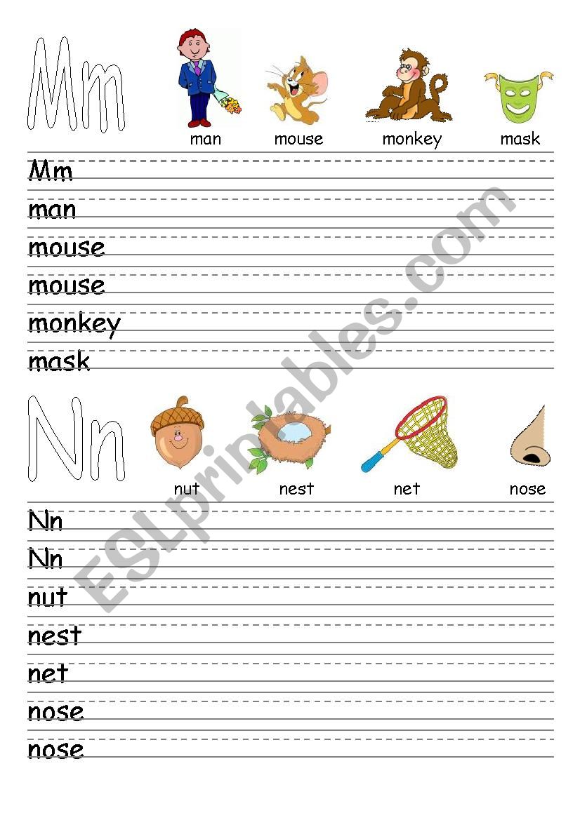 Alphabet revision: Letters M - Z and words that begin with these letters