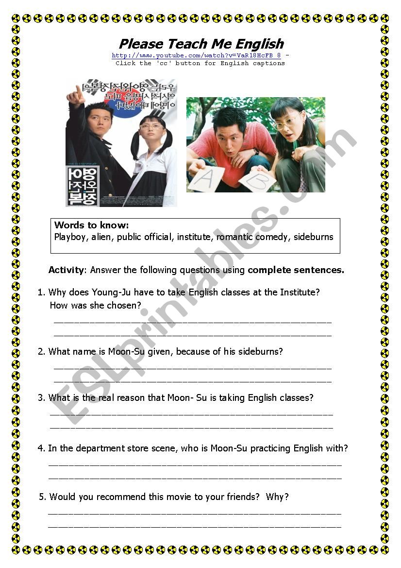 Please Teach Me English worksheet