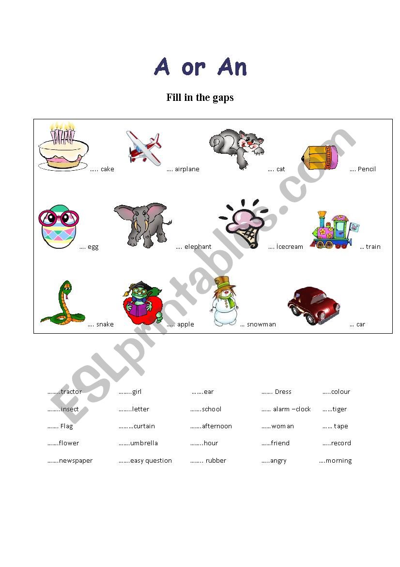 a an exercises esl worksheet by nurgull