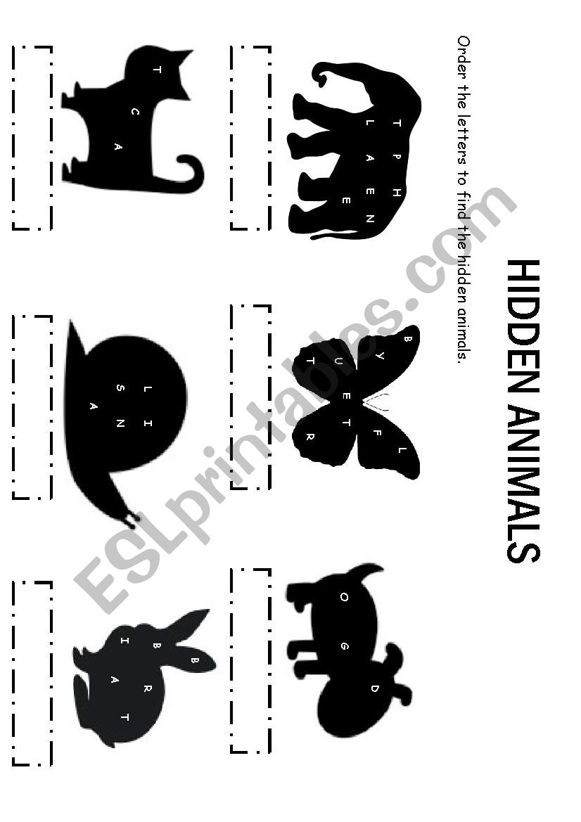 Hidden Animals worksheet