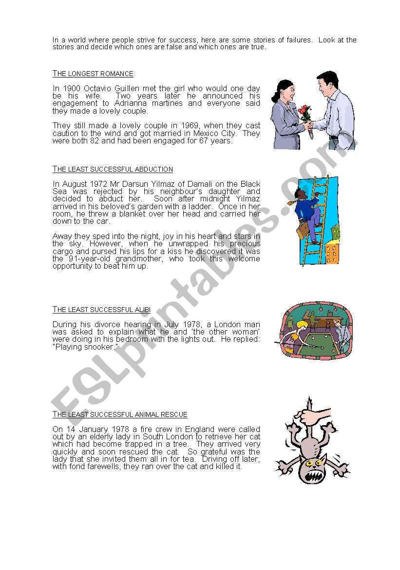 heroic failures worksheet