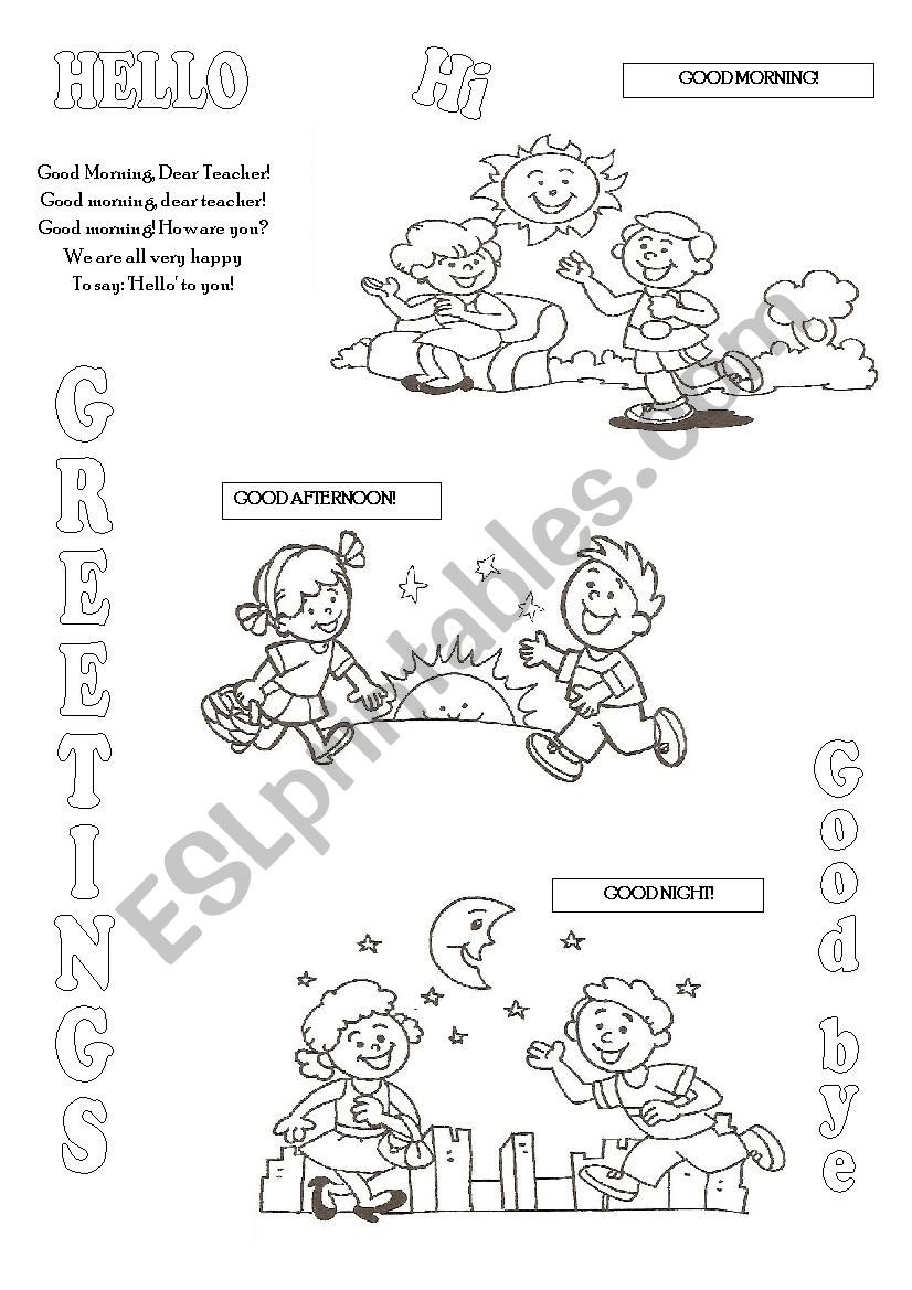 greetings worksheet