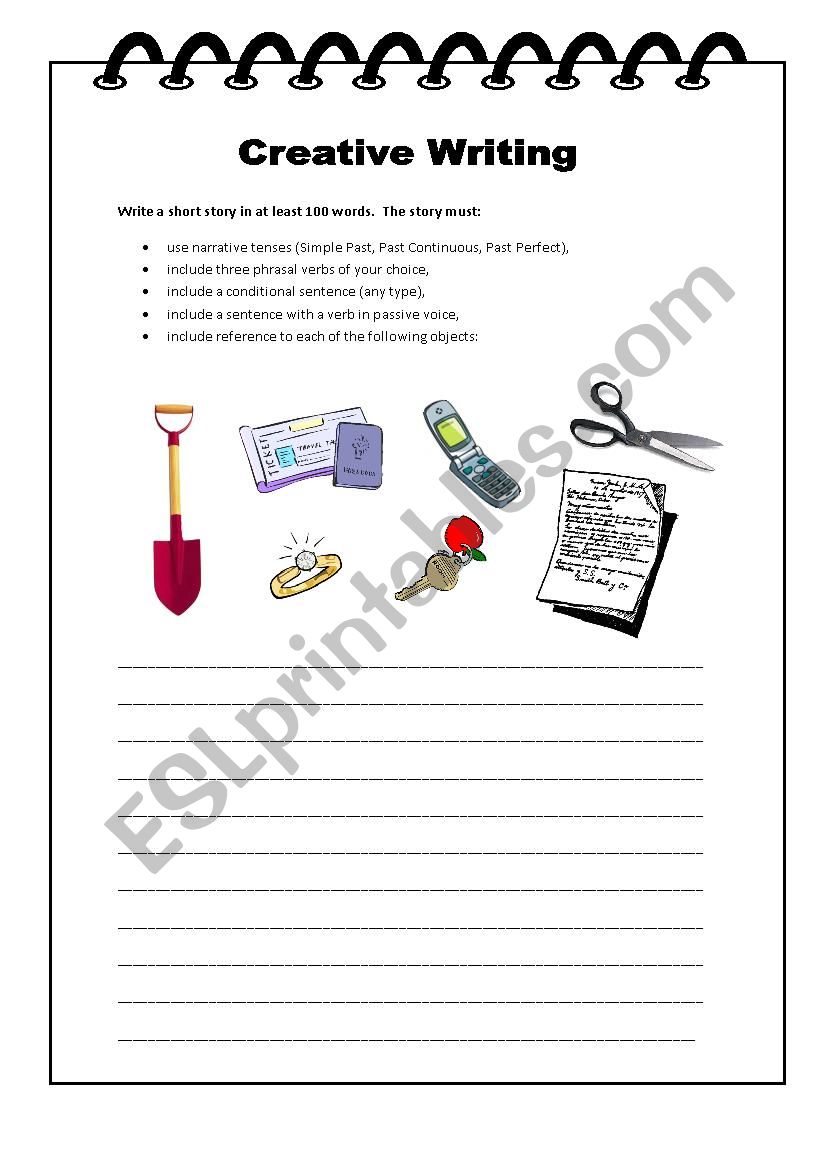 creative writing worksheet for grade 7