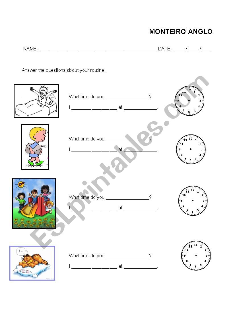 What time is it? worksheet