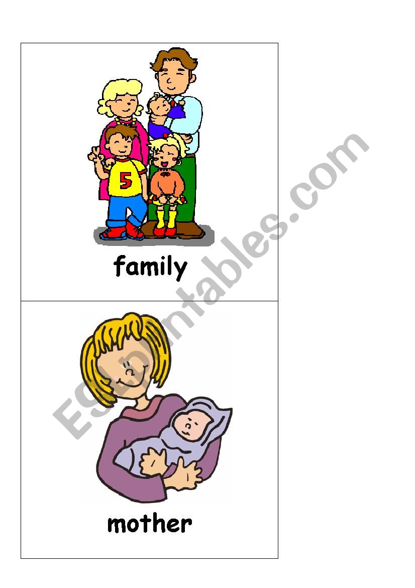 My family - flashcards worksheet