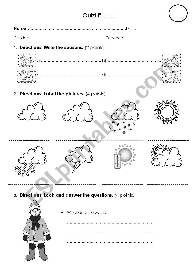 QUIZ N2 worksheet