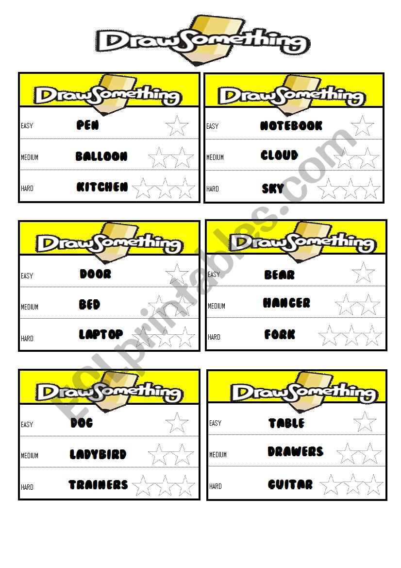 Draw something cards ( 1 ) worksheet