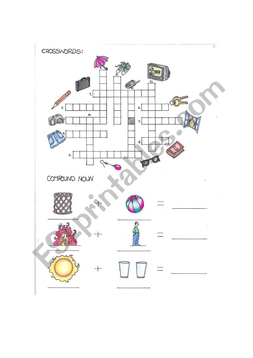 Crossword worksheet