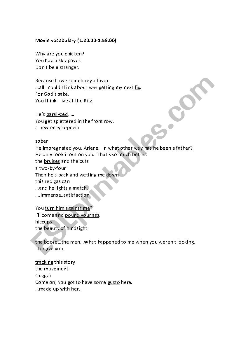 Pay It Forward (movie comprehension questions and vocabulary ...