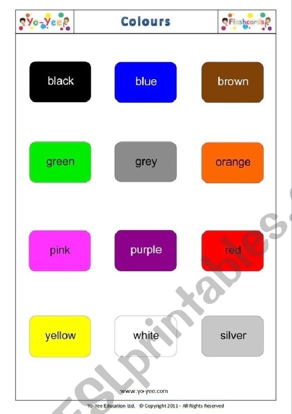 Yo-Yee Colour Pictionary / Worksheet