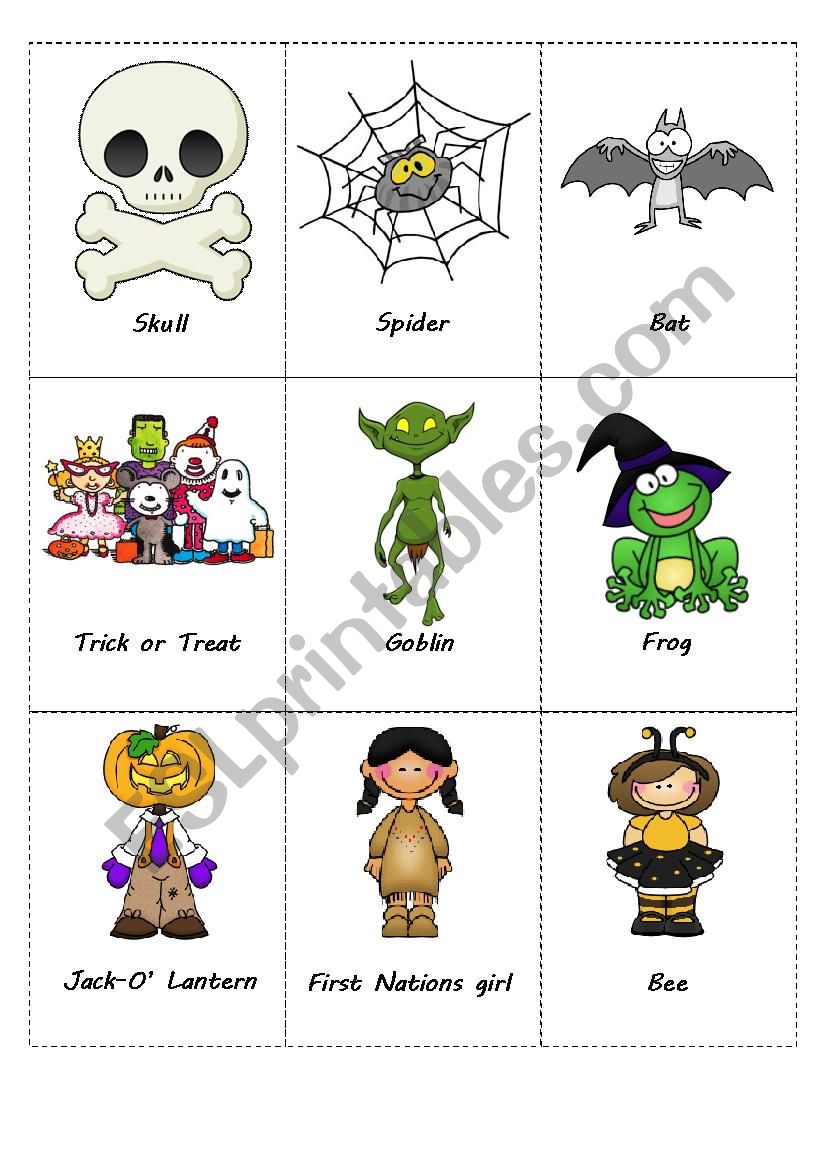 Halloween Cards - Part 2 worksheet