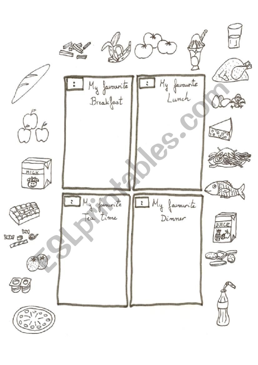 What´s your favourite food? ESL worksheet by huguito06