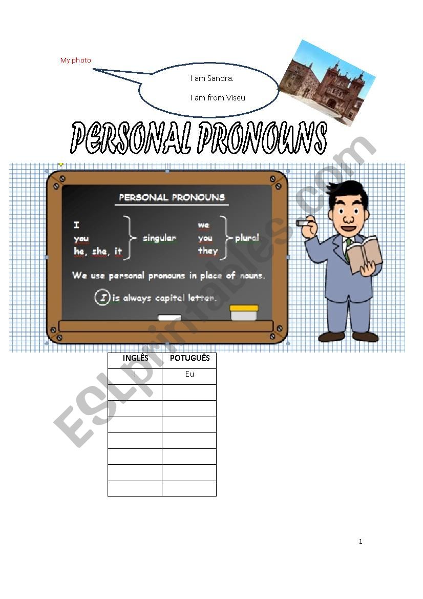 Personal Pronouns worksheet