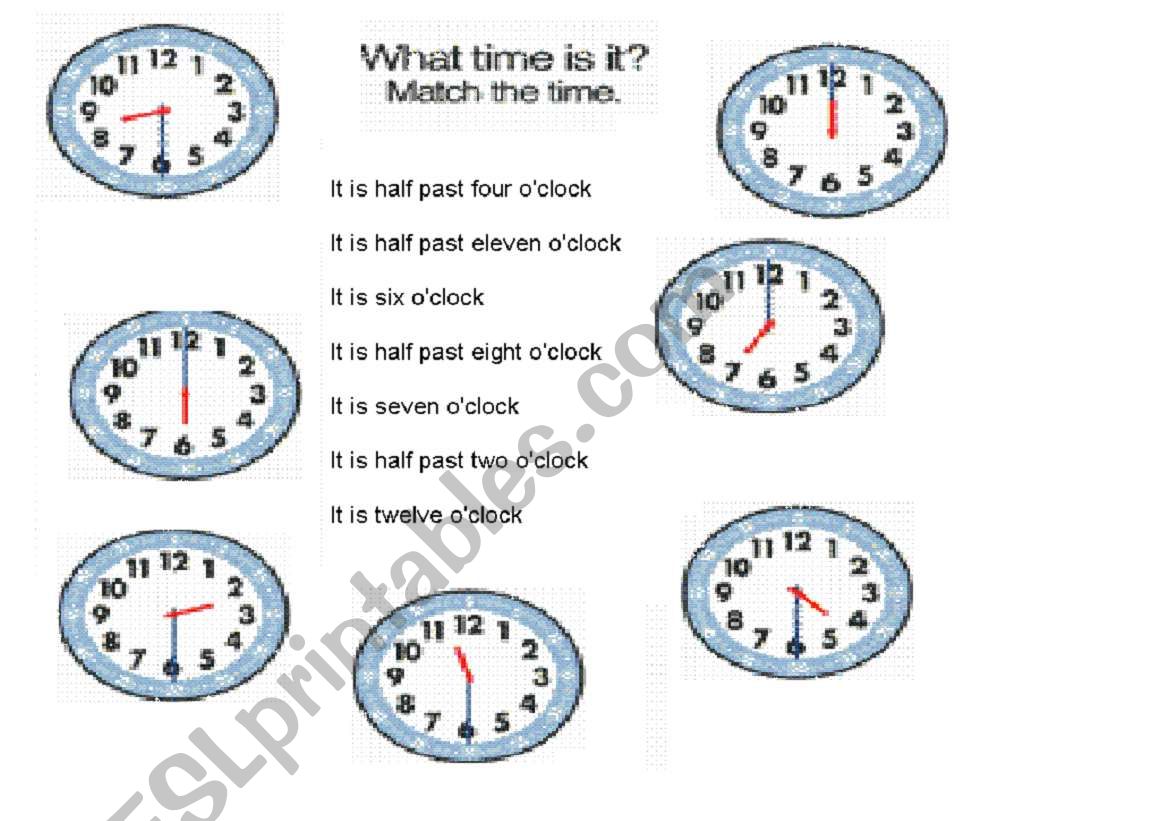 what time is it? worksheet