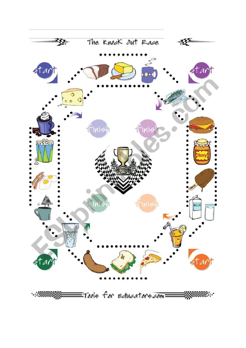 A versatile FOOD-DRINK racing board game