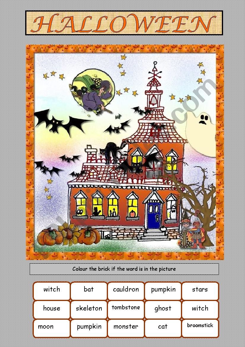 Halloween worksheet