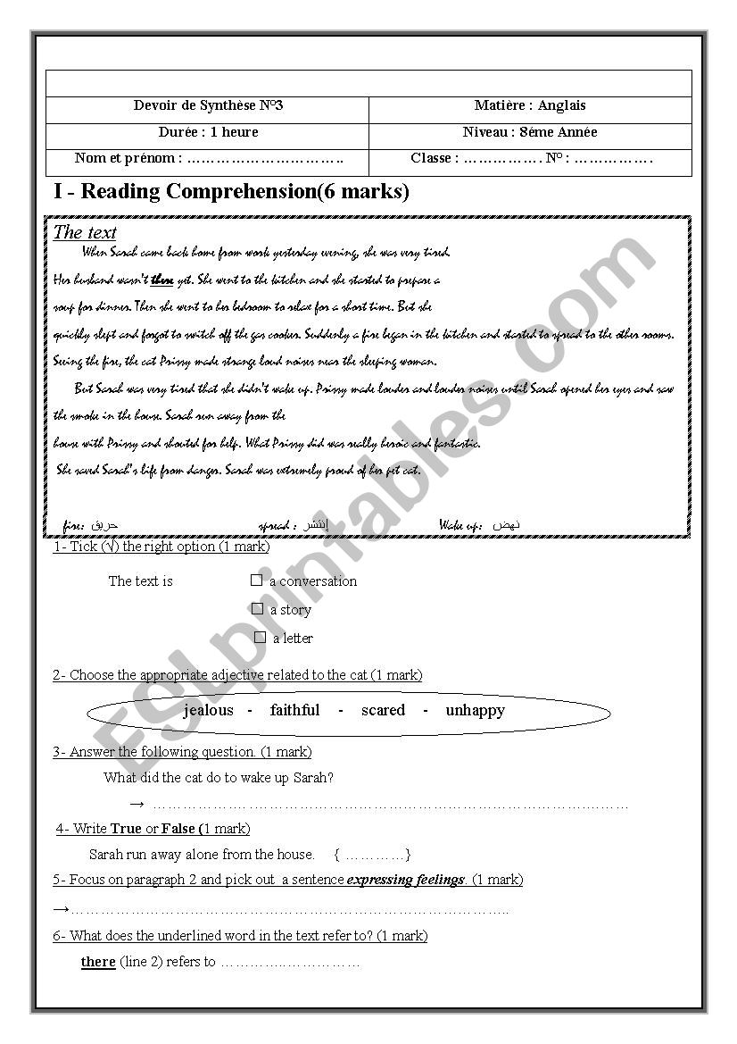 End- Term Test N3 worksheet