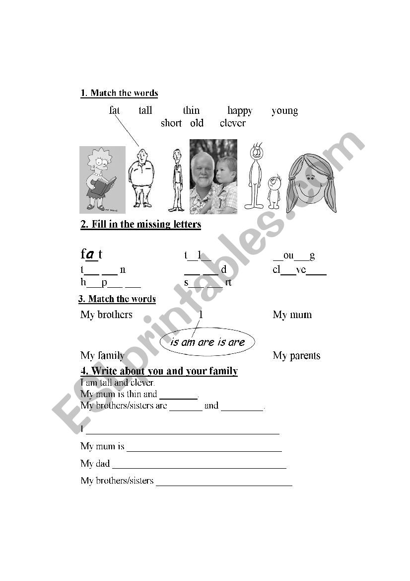 To Be and Adjectives worksheet