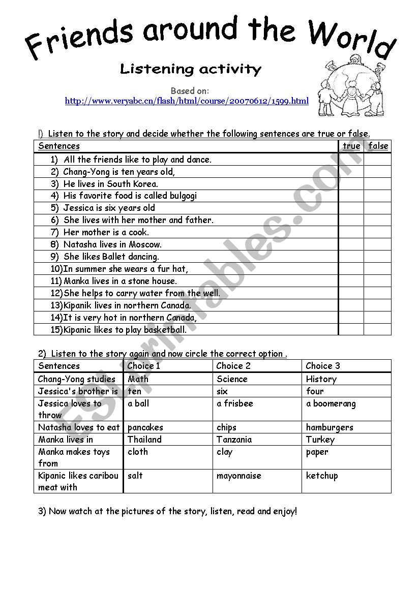 Children Around the World worksheet