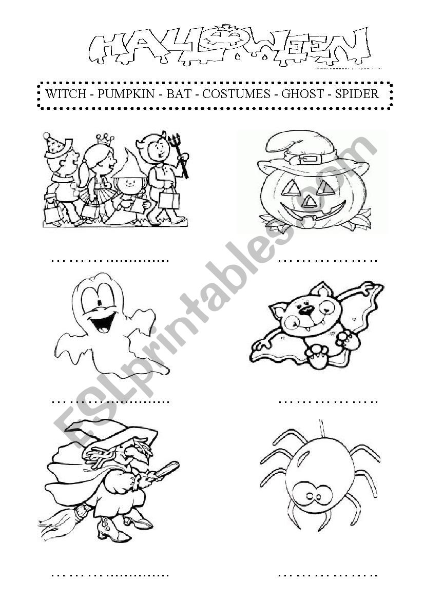 Halloween  worksheet