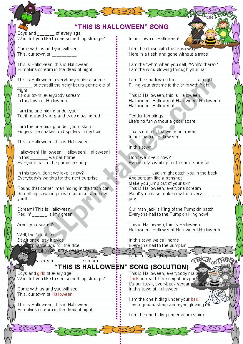 This is Halloween Song ( With solution)