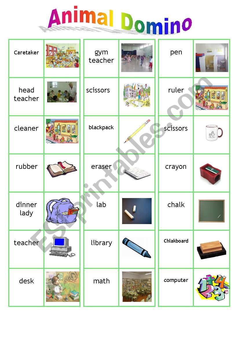 domino worksheet