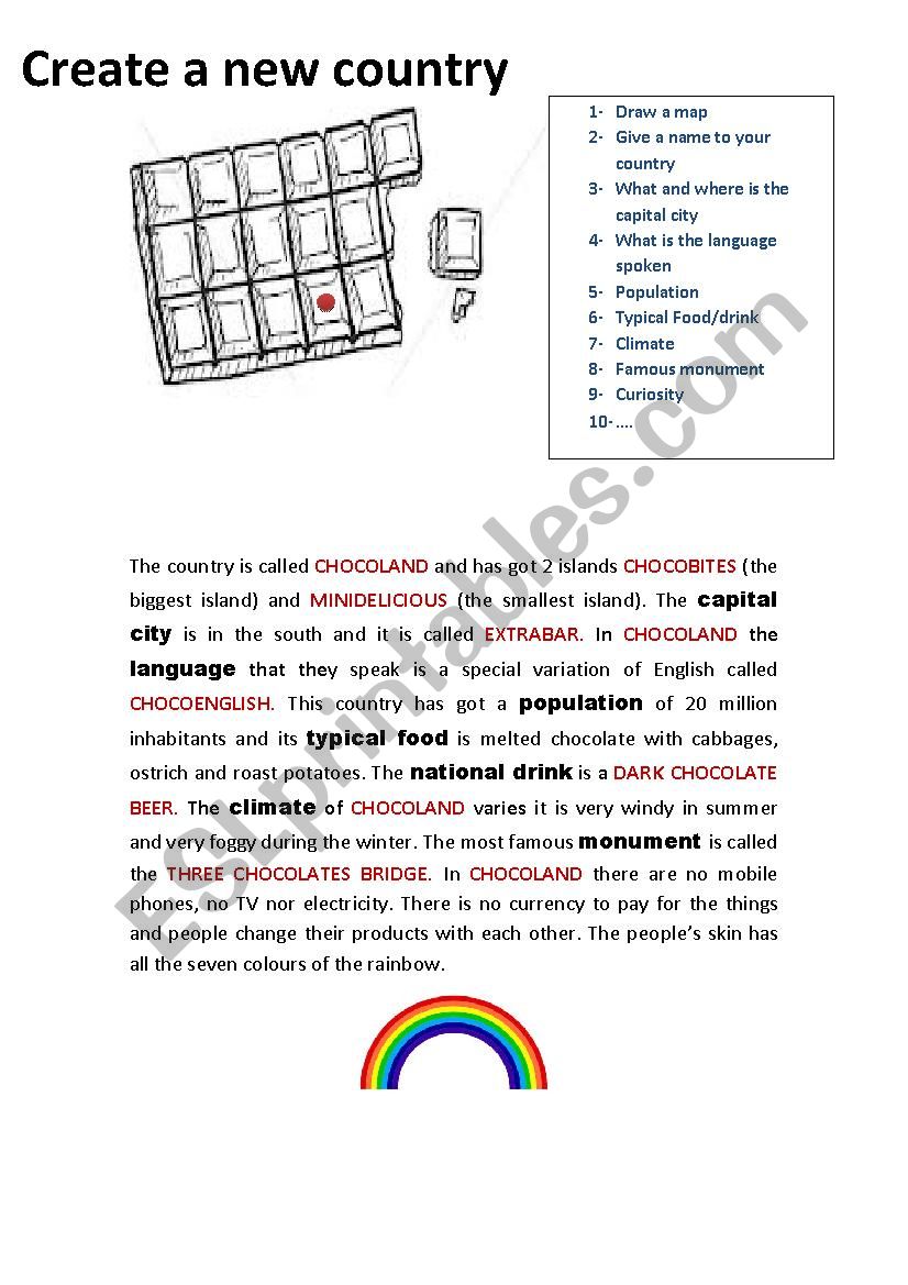 Create a new country worksheet