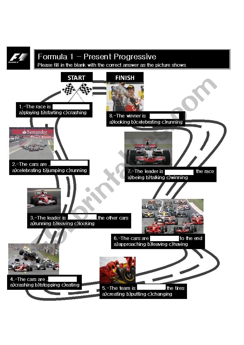 Formula 1 - Present Progressive