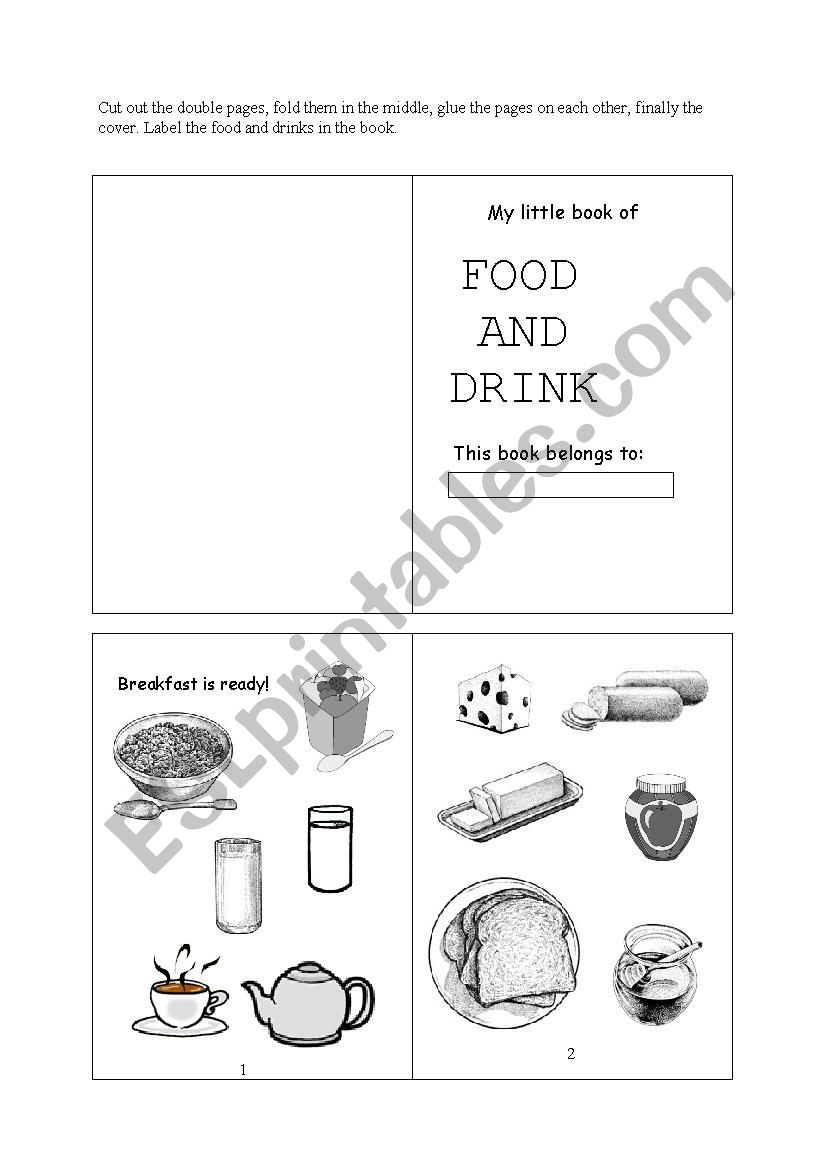 Food and Drink Book - part 1 worksheet