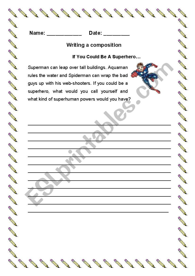 Writing Composition worksheet