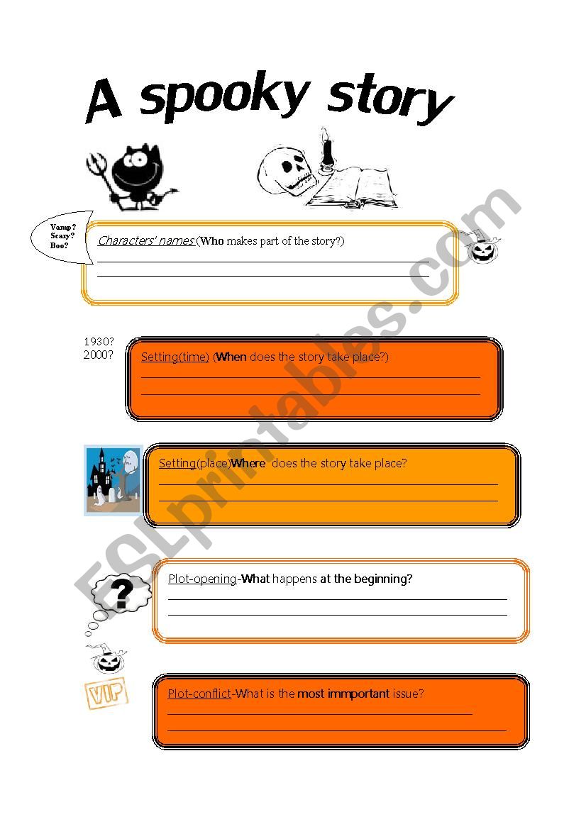 A spooky story_reading_form worksheet