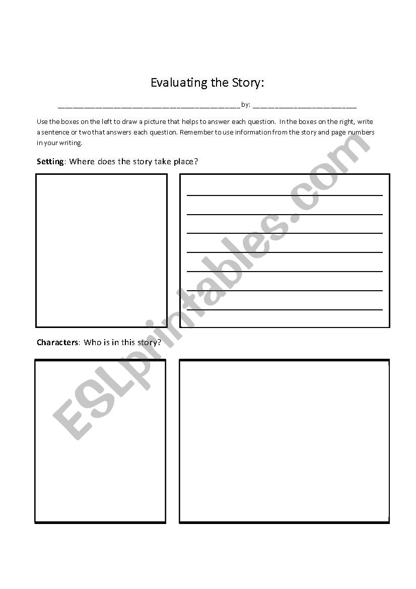 Graphic Organizer for Analyzing a Story